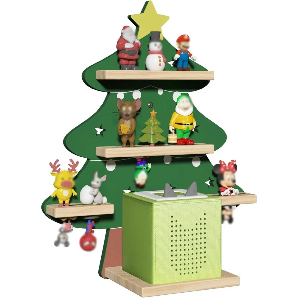 Green Christmas Tree Shelf for Tonies Figures, Toniebox Wall Mounted NEW